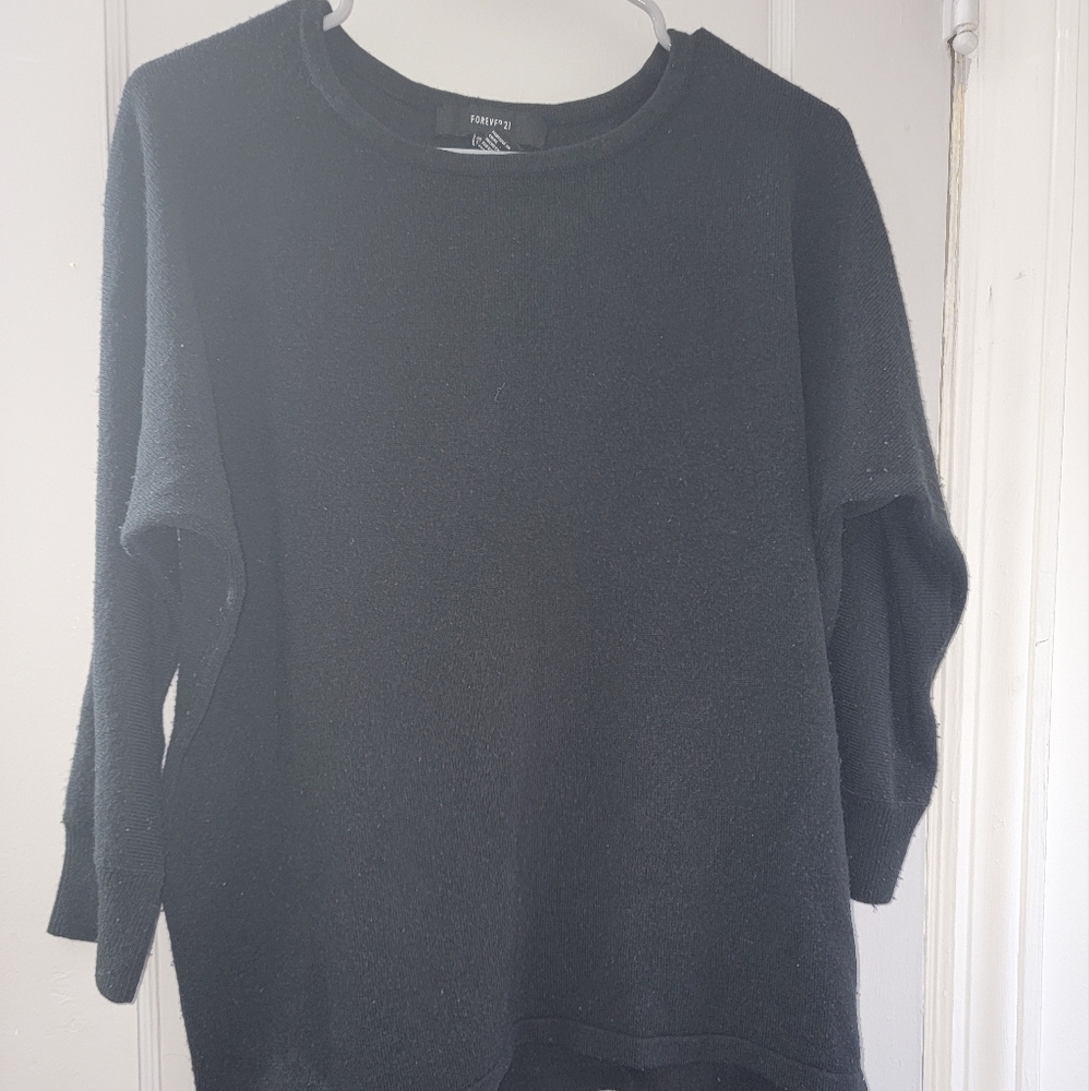 3/4 basic cotton sweater - Picture 1 of 2